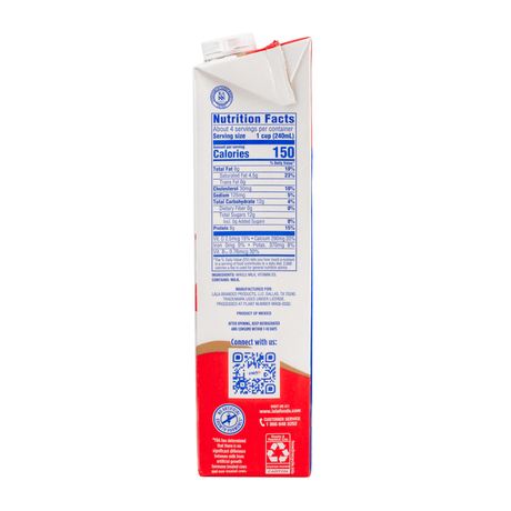 LALA UHT Whole Milk 3.5% - 32 oz