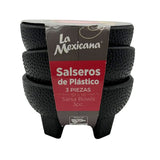 La Mexicana Plastic Molcajate Bowls - 8 oz - 3  ct - 1 unit