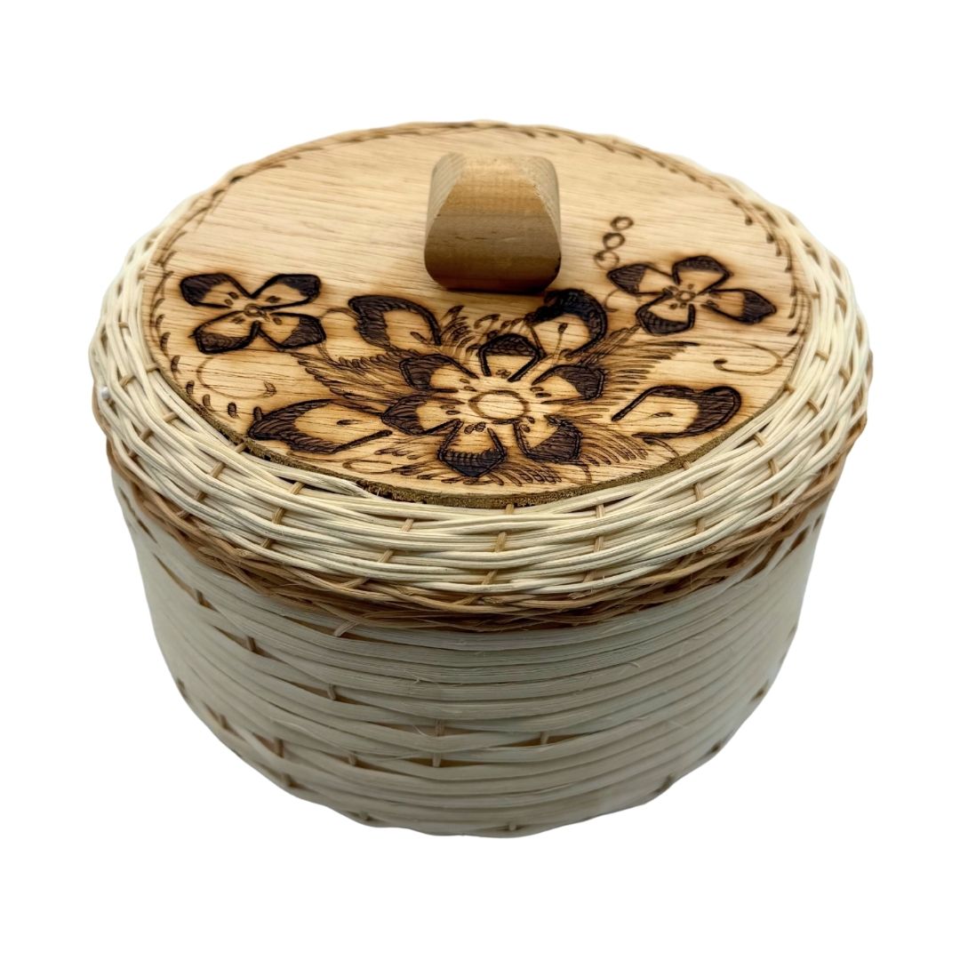 Tortillero de Mimbre Pirograbado / Burned Wicker Tortilla Warmer