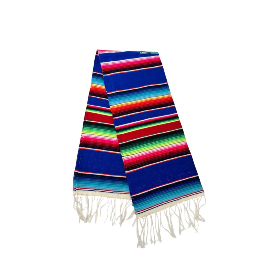 La Mexicana Mexican Sarape Table Cloth – Colorful Woven Zarape Decor