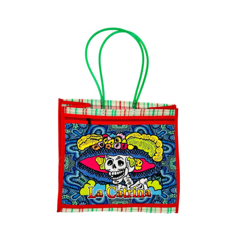 La Mexicana Plastic Mexican Shopping Bag – Assorted Designs 16 x 14 x 7 Inch