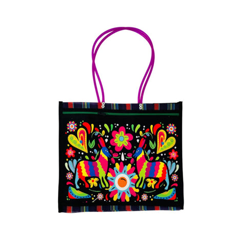 La Mexicana Plastic Mexican Shopping Bag – Assorted Designs 16 x 14 x 7 Inch