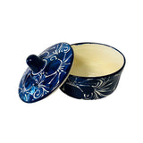 Tortillero de Talavera Azul La Mexicana de Guanajuato – Calentador de Tortillas de Cerámica 20 cm x 9 cm