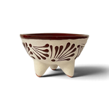 La Mexicana Molcajete Salsero  Bowl – Traditional Mexican Ceramic Salsa Bowl 5.25" x 2.5"
