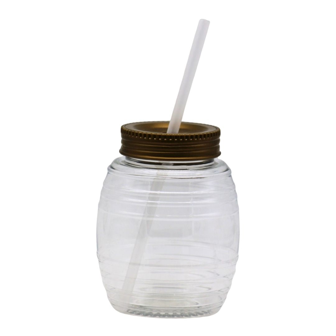 Mini Vitrolero with straw Assorted Colors 16.9 oz - 1 unit