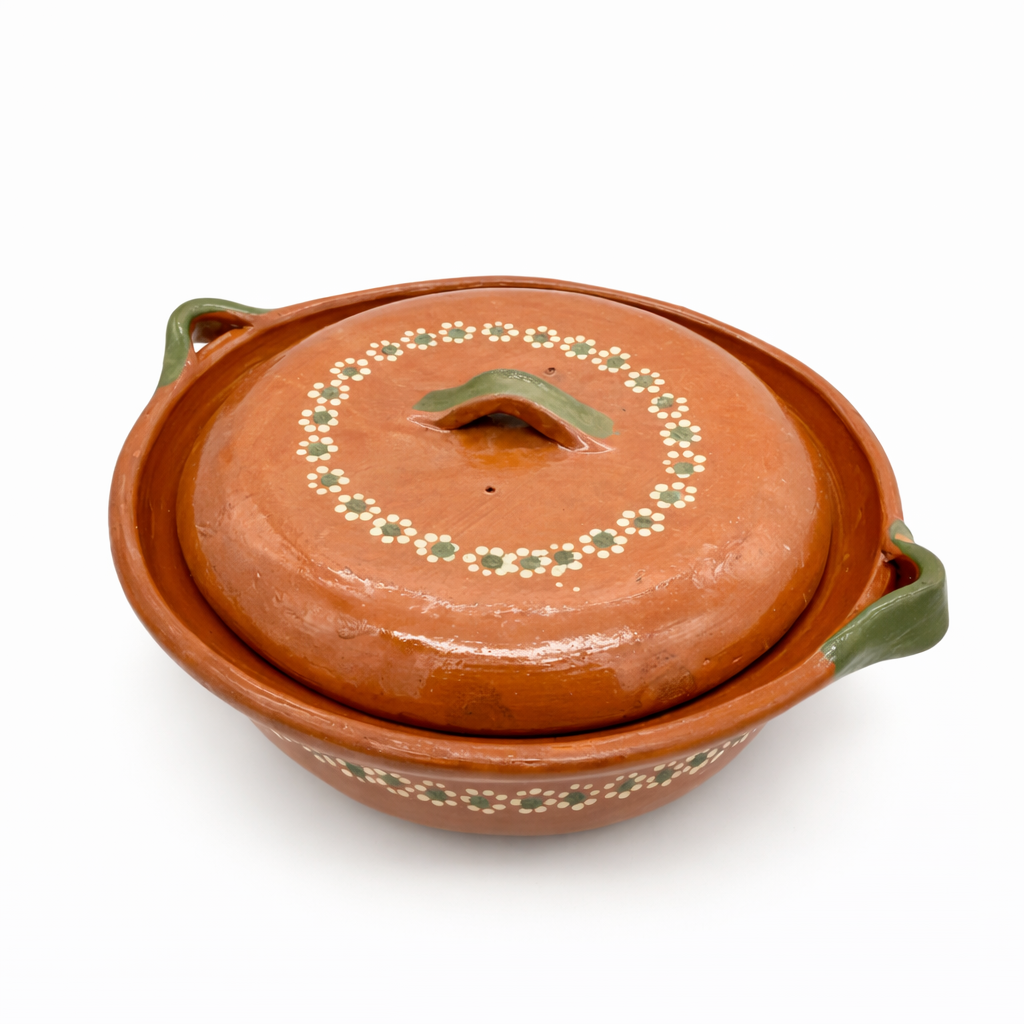 Cazuela de Barro con Tapa - Clay Cazuela with Lid 11" - 1 unit