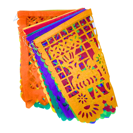 Día de los Muertos Papel Picado – 10 Sheets, 19 ft Long