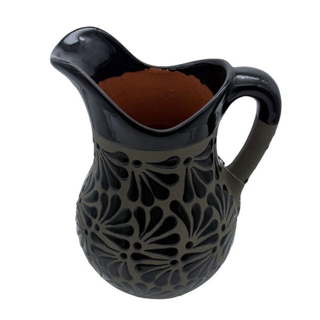 Jarra Mestizo - Ceramic Pitcher (4 qt, H 10" x W 8" x Base 4.5") by la Mexicana