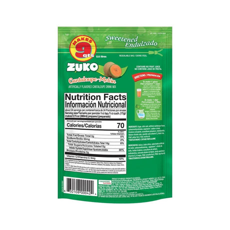 Zuko Cantaloupe - Melon Drink Mix14.1 oz