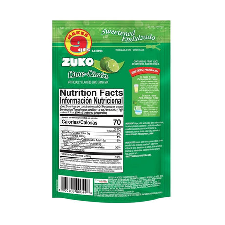 Zuko Lime - Limon Drink Mix 14.1 oz