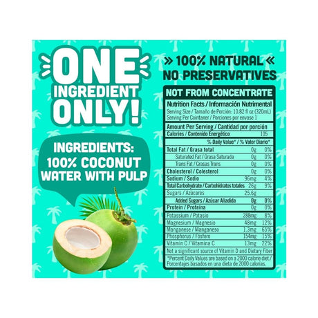 NILO Coconut Water 100 % natural No Sugar Added  - 17 fl oz