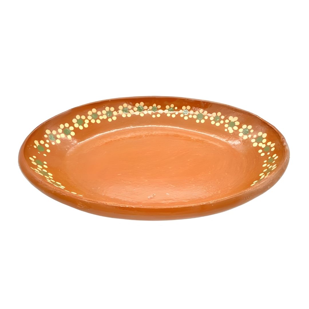 Oval Clay Plate - Plato Ovalado de Barro 11" - 1 unit