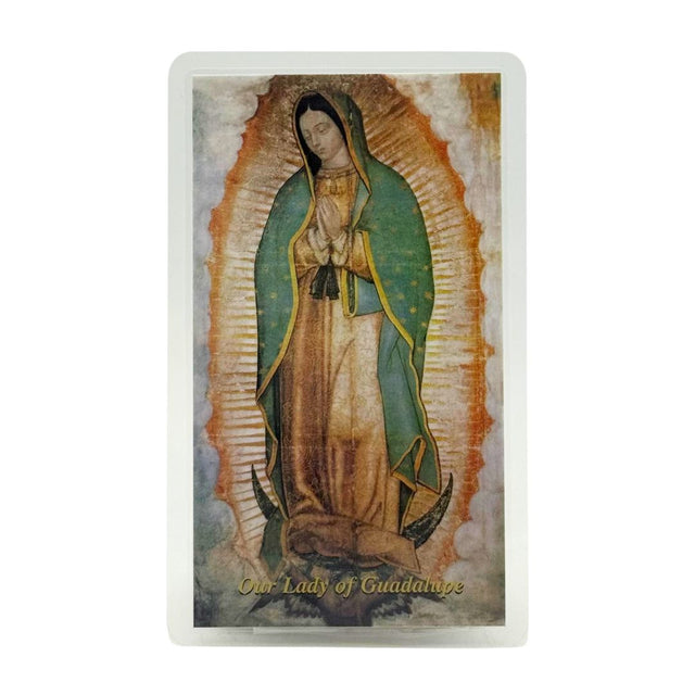 Our Lady of Guadalupe Holy Card Laminated - 1 unit