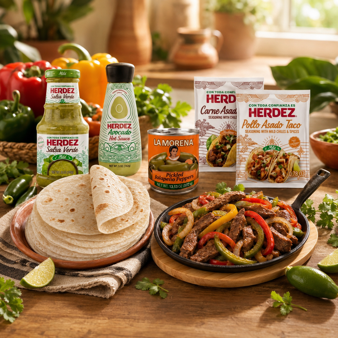 Sizzling Mexican Fajitas with MexGrocer ingredients