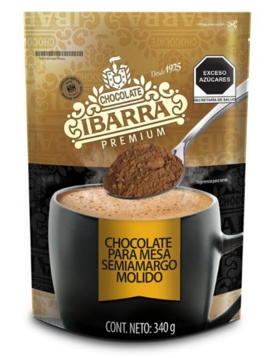 Ibarra Premium Mexican Chocolate Semi Dark Finely Ground - 12 oz