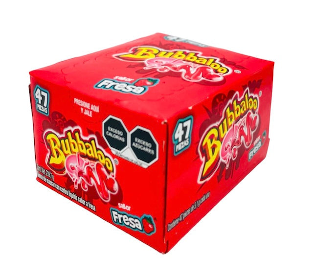 Adams Bubbaloo Bubble Gum Strawberry (FRESA) - 50 ct