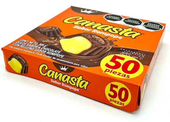 Canasta de Chocolate Rompope La Corona - 50 ct