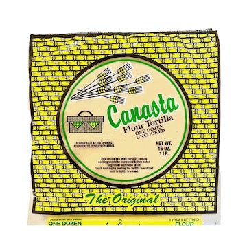Canasta Uncooked Fresh Flour Tortillas with Lard (Green Label) - 12 ct