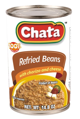 Chata Refried Beans with Chorizo and Cheese - 15.2 oz