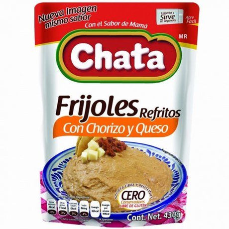 Chata Refried Beans with Chorizo and Cheese in Pouch - 15.2 oz
