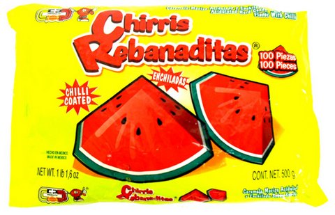 Chirris Rebanaditas Watermelon with Chilli Hard Candy - 100 ct