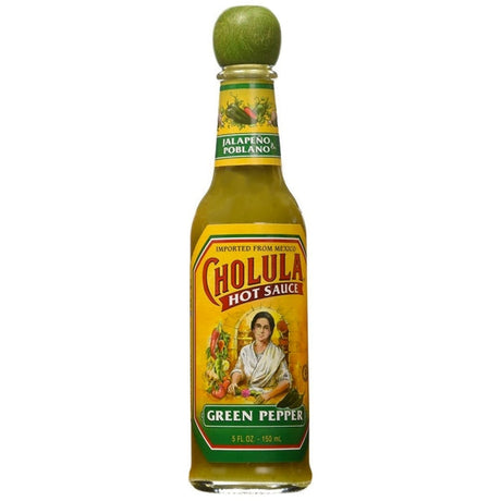 Cholula Green Pepper Hot Sauce Jalapeno - Poblano Peppers - 5 oz