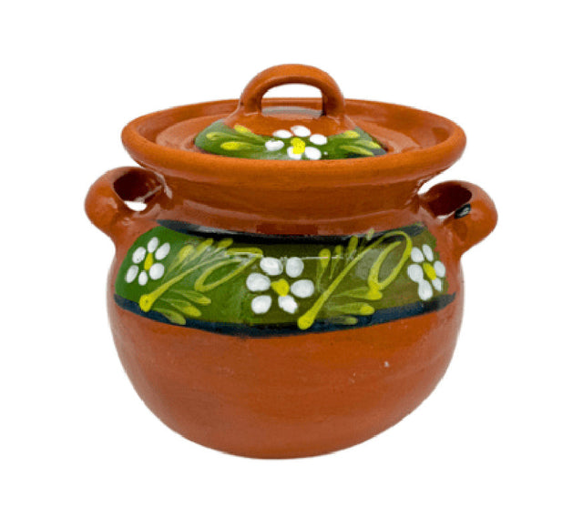 Clay Pot - Olla de Barro Esmalte Puebla Color Verde 6 1/4" W x 6" H - 1 unit