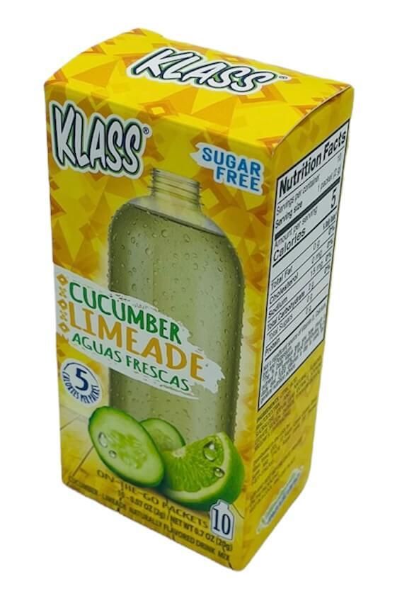 Cucumber Limeade Sugar Free by Klass Aguas Frescas - 10 ct