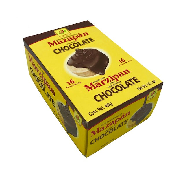 De la Rosa Marzipan covered with Chocolate - 16 ct