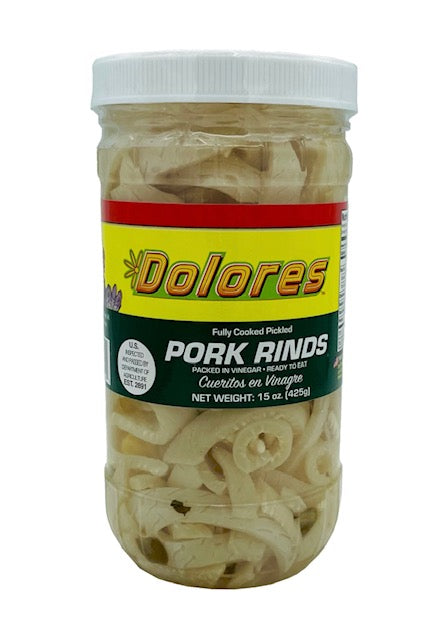 Dolores Canning Pickled Pork Rinds - Cueritos - 15 oz