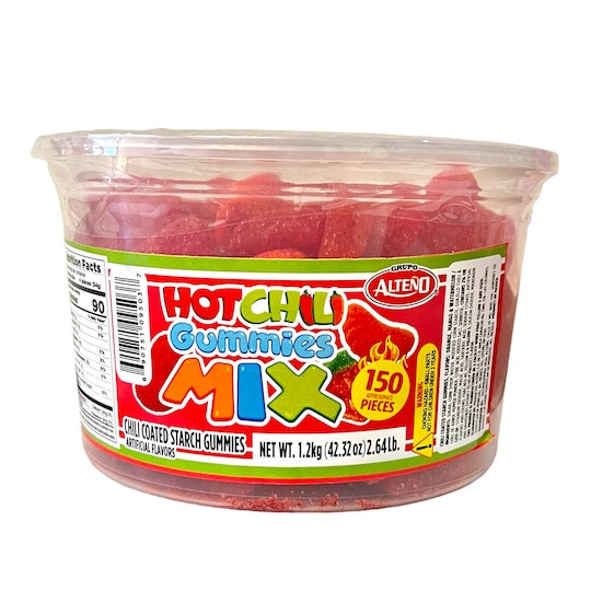 Alteño Hot Gummies Mix – Party‑Size Spicy Gummies 150‑piece - 2.64 lb