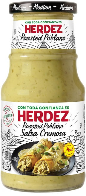 Herdez Roasted Poblano Salsa Cremosa - 15.3 oz
