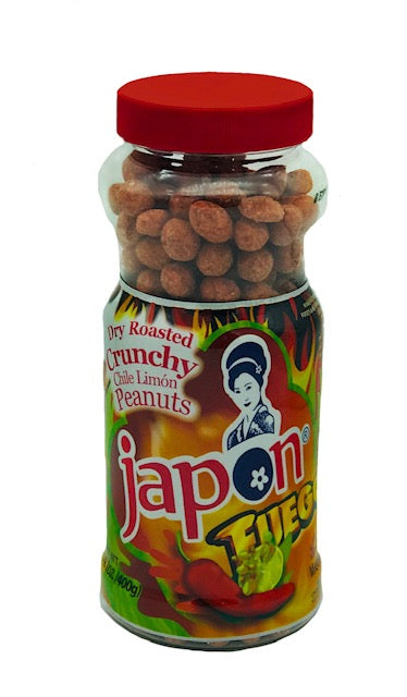 JAPON FUEGO Dry Roasted Crunchy Chile Limon Peanuts - 14.1 oz