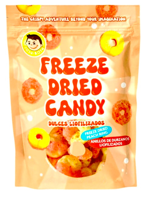 Josh Bosh Freeze Dried Candy Peach Rings Dulces Liofilizados