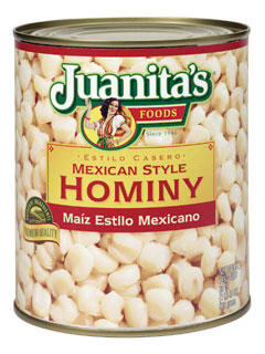 Juanita's Mexican-Style White Hominy - # 10 can