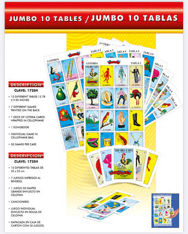 Juego de Loteria Gigante Don Clemente Jumbo - 10 playing cards