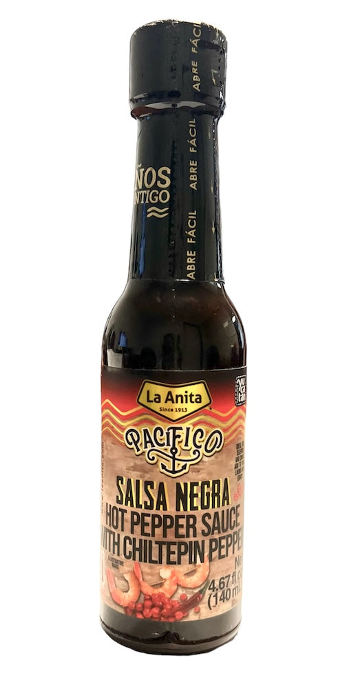 La Anita Pacifico Salsa Negra - Hot Pepper Salsa with Chiltepin - 4 fl oz