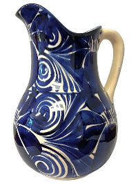 Large Pitcher Blue Talavera Guanajuato by La Mexicana - 4 qts - 1 unit