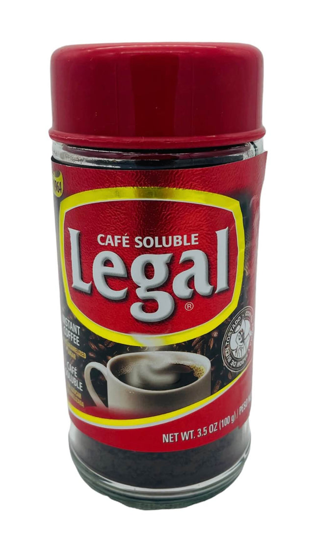 LEGAL Instant Coffee - Cafe Soluble con Azucar Caramelizada - 3.5 oz