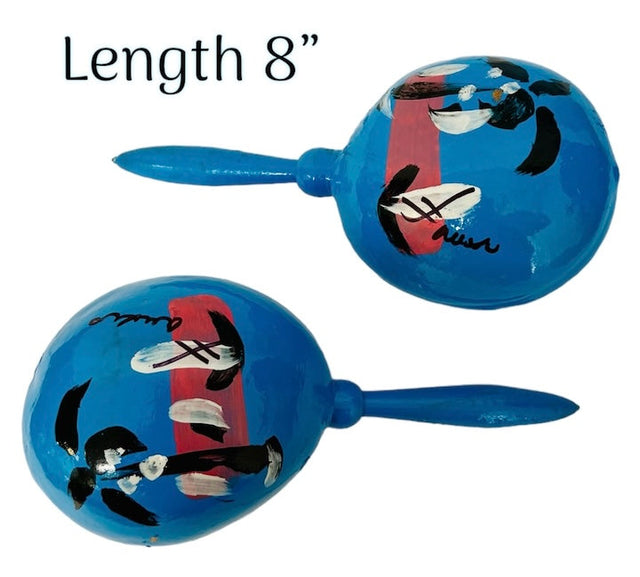 Maracas Pair in Assorted Colors by La Mexicana 8" - 1 set