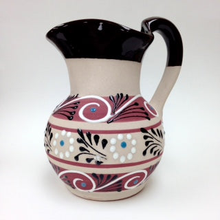 Mexican Ceramic Pitcher Lead Free Assorted Colors - 1 unit