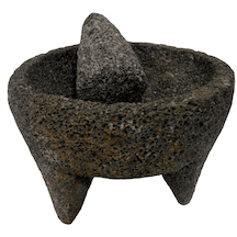 Molcajete de Piedra Volcanica / Lava Stone Mortar & Pestle Molcajete - 7" - 8"