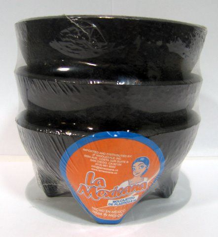 La Mexicana Plastic Molcajate Bowls - 8 oz - 3  ct - 1 unit