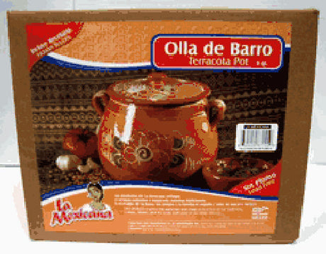 Olla de Barro Frijolera sin Plomo / Lead Free Clay Bean Pot with lid Large - 6 qt