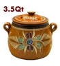 Olla de Barro Frijolera sin Plomo / Lead Free Clay Bean Pot with lid Small - 3.5 qt - 1 unit