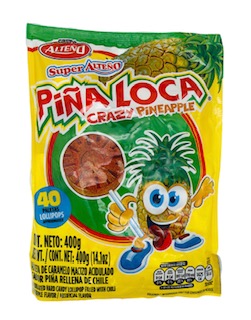 Pina Loca Paletas - Crazy Pineapple Lollipops Alteno - 40 ct