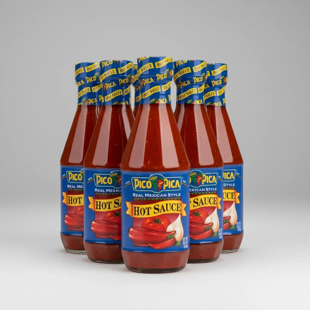 (6 PACK) Pico Pica Mexican Hot Sauce – Hot – 15.5 oz - MexGrocer.com