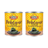 (2 Pack) San Miguel de Origen Whole Fire Roasted Poblano Peppers – 27.5 oz