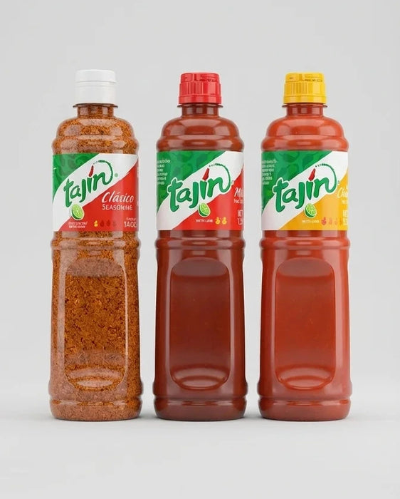 Tajín Ultimate Flavor Bundle with dry seasoning and two sauces