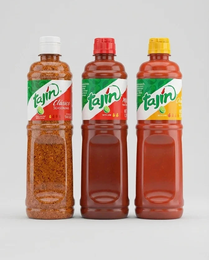 Tajin Ultimate Flavor Bundle – 14 oz Seasoning + 2 Hot Sauces